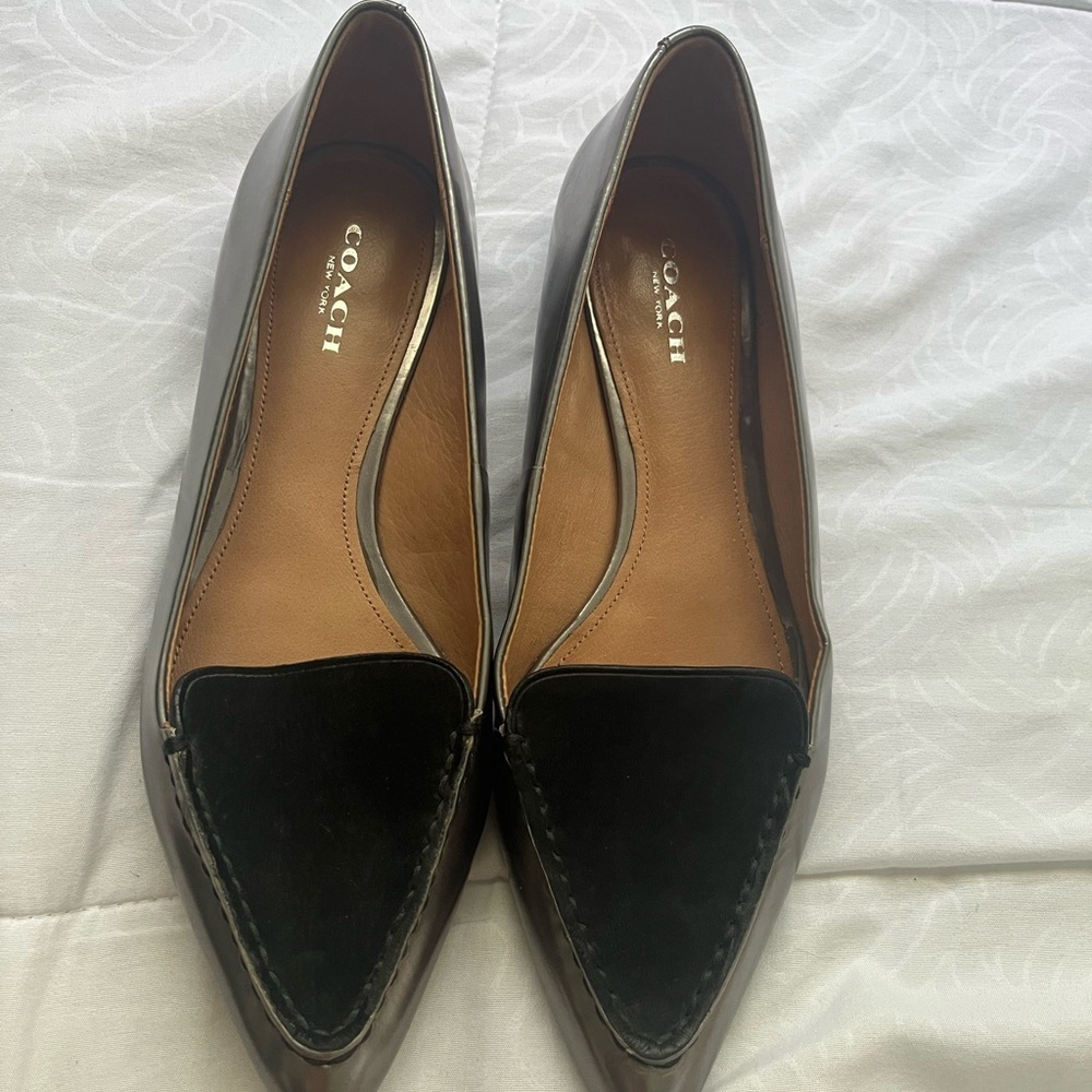 Coach Black and Silver  Women's Loafers